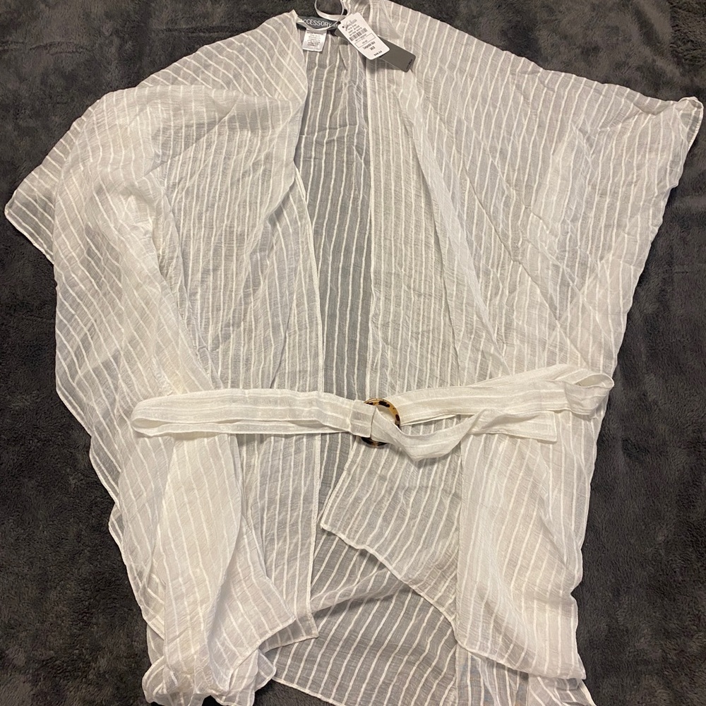 Brand new white cover up. One size. With tags
